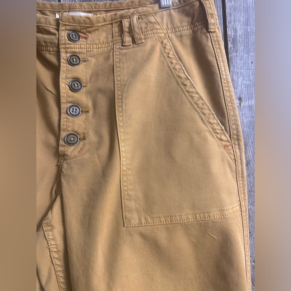 ANTHROPOLOGIE The Wanderer Pant High Rise pant in mustard - size 32 - Picture 3 of 8